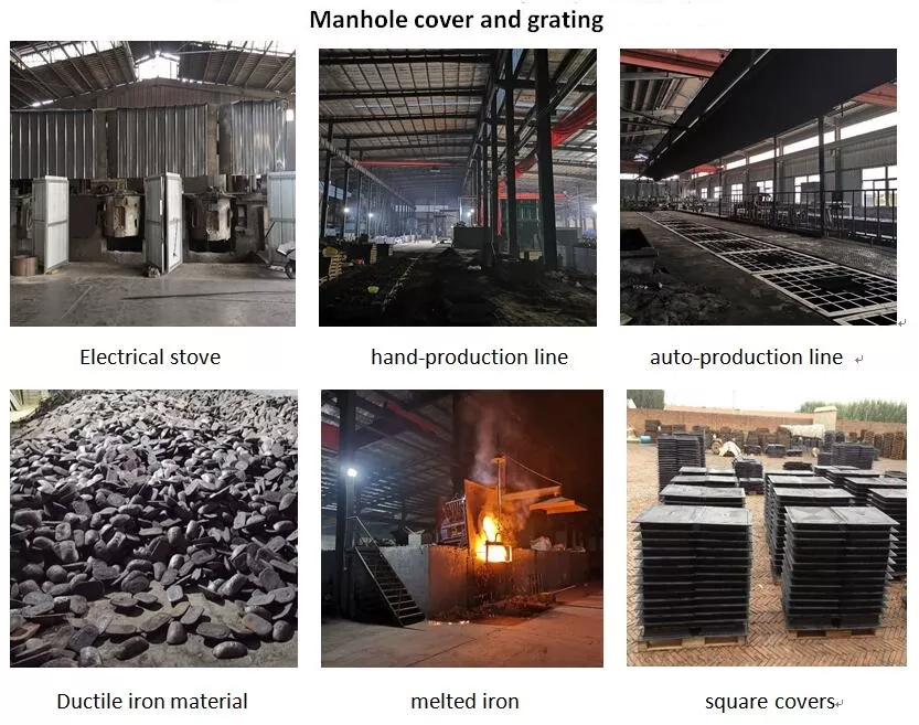 GGG 500-7 ductile iron G500-7 hebei cast iron manhole cover BS EN 124-1994 ductile Iron